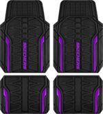Skechers Car Floor Mats,Heavy Duty Rubber Car Mats Full Set,All Weather Floor Mats,Waterproof TrimTo Fit Universal Floor Liner Car Accessories,Automotive Floor Mats for Cars Trucks SUV,Purple - Image 2