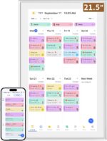 Smart Digital Calendar: 21.5-Inch Electronic Wall Calendars & Chore Chart, Full HD Interactive Touchscreen Display for Family Schedules Planner,Seamless Scheduling/Organizing-Wall/Desk Mountable - Image 2