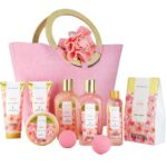 Spa Luxetique Spa Gift Set, Bath Gift Set for Women, 10 Pcs Rose Bath Set, Pink Tote Gift Bag with Shower Gel, Bubble Bath, Body Lotion, Hand Cream, Christmas Beauty Gifts for Women - Image 2
