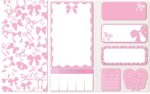 Thenshop 12 Pack Pink Bow Sticky Notes Set, 473 Sheets Bow Self Stick Notepad, Cute Bowknot Memo Page Markers for Scrapbook Notebook Laptop Gift Wrapping Birthday Baby Shower Bowknot Party Favor - Image 2