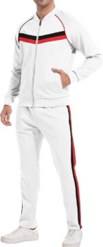 W JIANWANG Mens Tracksuit Sweatsuits 2 Piece Casual Jogging Warm Up Full Zip Athletic Long Sleeve Sets - Image 2