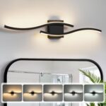 WOSHITU Bathroom Vanity Lights Over Mirror: 31.5 Inch 32W Black LED Bathroom Lighting Fixtures 5CCT Dimmable 2700-5000K Vanity Lighting Modern Bath Sconces Wall Light for Mirror Bedroom Living Room - Image 2