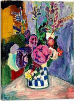 Wieco Art Canvas Prints Wall Art Still Life of Peonies in a Vase 1907 by Henri Matisse Abstract Canvas Art Print for Wall Decor and Home Office Decorations - Image 2