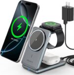 Wireless Charger Charging Station for iPhone: Xpencifan Travel 3-in-1 Charger Stand Multiple Devices for Apple Watch Ultra SE 9 8 7 6 5 4 3 2 - iPhone 16e 16 15 14 Pro Max 13 12 11 - AirPods Pro 4 3 2 - Image 2