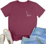 YITAN Women Cute Tops Dinosaur Graphic Tee Shirts - Image 2