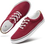 yageyan Men’s Low Top Canvas Walking Shoes Lace-up Fashion Sneakers Casual - Image 2
