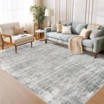 zesthome 5x7 Area Rugs, Modern Washable Rug, Non-Slip Rugs for Living Room, Stain Resistant Abstract Rugs, Ultra-Thin Indoor Area Rug 5x7, Home Decor Grey Rug - Image 2