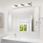 OKELI 3 Light Bathroom Vanity Light Brushed Nickel Modern 24W LED Dimmable Vanity Light Over Mirror 350° Adjustable Lamp Head Cold White 6000K ETL Listed 22Inch - Image 8