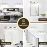 OKELI 3 Light Bathroom Vanity Light Brushed Nickel Modern 24W LED Dimmable Vanity Light Over Mirror 350° Adjustable Lamp Head Cold White 6000K ETL Listed 22Inch - Image 9