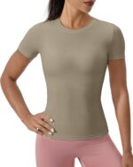 SPVISE Short Sleeve Workout Tops for Women Slim Fitted Athletic Shirt Compression Tee Dry Fit Yoga Gym Tshirt Comfy Basic Top - Image 3