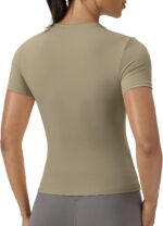 SPVISE Short Sleeve Workout Tops for Women Slim Fitted Athletic Shirt Compression Tee Dry Fit Yoga Gym Tshirt Comfy Basic Top - Image 5