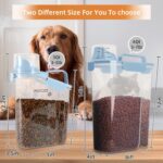 5-7Lbs Small Cat Dog Food Storage Containers BPA Free, Airtight Pet Food Storage Containers with Large Pour Spout/1 Measuring Cup/ 4 Safety Locks and double-layer silicone strip (Elegant Blue) - Image 5