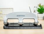 Bostitch Office EZ Squeeze 3-Hole Punch, 20 Sheet Capacity, Reduced Effort, No Jam Technology, Silver - Image 3