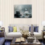 Zen Lotus Flower with Stones and Butterflies Canvas Wall Art Framed Serene Painting Prints Posters Artwork for Meditation Room Wall Decor Calming Spiritual Bathroom Art 12x16 Inches - Image 10