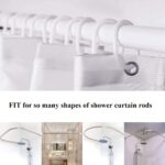 Cartoon Sea Animal Shower Curtain Nautical Ocean Underwater Coastal Beach Sea Marine Animal Dolphin Octopus Seaweed Boys Girls White Polyester Fabric Bathroom Curtain Sets Hooks 70 x 70 Inch - Image 5