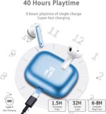 Wireless Earbuds, 2026 Bluetooth 5.4 Ear Buds in Ear with 4 ENC Noise Cancelling Mic, New Wireless Earphones HiFi Stereo Deep Bass 40H Playtime, In-Ear Bluetooth Earbuds LED Display IP7, Lake Blue - Image 7