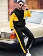 LecGee Men's Tracksuits 2 Piece Color Block Pullover Hoodie and Sweatpants Casual Athletic Sweatsuits Set for Men - Image 6