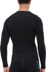 Men's Compression Shirts Long Sleeve Athletic Workout T-Shirt Running Cool Dry Tops Active Base Layer Undershirts - Image 4