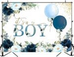 Avezano It's a Boy Baby Shower Backdrop Blue Floral Baby Shower Party Decorations Banner Cake Table Decorations for Kids 7 x 5 ft - Image 9