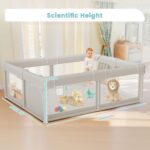 Baby Playpen Baby Playard, Play Pen for Babies and Toddlers with Gate, 50x50 Fence, Sturdy Safety Playpen, Indoor & Outdoor Kids Activity Center - Image 5