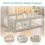 Baby Playpen Baby Playard, Play Pen for Babies and Toddlers with Gate, 50x50 Fence, Sturdy Safety Playpen, Indoor & Outdoor Kids Activity Center - Image 7