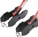 Brake Caliper Press Tool, Car Ratcheting Brake Caliper Piston Spreader Press Tool with 2 pcs Steel Plates, Red - Image 6