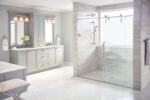 Moen Voss Brushed Nickel 3-Light Dual-Mount Bathroom Vanity Fixture with Frosted Glass, Bath Lighting Above Sink, YB5163BN - Image 9