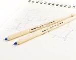Suck UK Drumsticks Ballpoint Pens - Novelty Drummer Gifts for Men & Music Lovers - Wooden Drumstick Shaped Pen - Unique Office & School Stationery Supplies - Cool Drum Kit - Set of 2 Blue Pens - Image 3