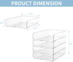 4-Tier Paper Organizer for Desk, Stackable Desk Organizer Paper Tray, Ideal for Office Supplies, A4 Storage (Clear, 4-Tier) - Image 5
