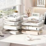 4-Tier Paper Organizer for Desk, Stackable Desk Organizer Paper Tray, Ideal for Office Supplies, A4 Storage (Clear, 4-Tier) - Image 7