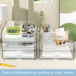 4-Tier Paper Organizer for Desk, Stackable Desk Organizer Paper Tray, Ideal for Office Supplies, A4 Storage (Clear, 4-Tier) - Image 8