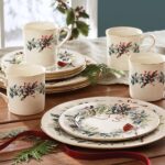 Lenox 6122055 Winter Greetings 12-Piece Dinnerware Set, Red & Green, Christmas, Holiday Hosting, Service For 4 - Image 3