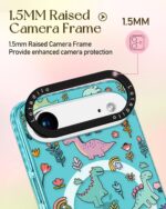 Case for iPhone 17 Air Case Compatible with Magsafe Ring Holder Stand - for Women Dinosaur Design TPU Phone Cover for Girls Girly Funny Fashion - Image 4