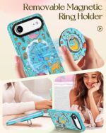 Case for iPhone 17 Air Case Compatible with Magsafe Ring Holder Stand - for Women Dinosaur Design TPU Phone Cover for Girls Girly Funny Fashion - Image 5