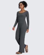 G4Free BareFeel No Front Seam Straight Leggings for Women High Waisted Wide Leg Yoga Pants 29"/31"/33" - Image 6