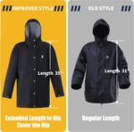 RainRider Rain Suits for Men Women Waterproof Heavy Duty Rain Gear Long Rain Jacket Coat & Pants - Image 6