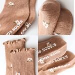 Baby Girl Non Skid Socks Newborn Toddler Frilly Ruffle Socks Infant Anti Slip Cotton Sock 5 Pairs - Image 5