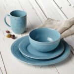 Rachael Ray Cucina Dinnerware 16-Piece Stoneware Dinnerware Set, Agave Blue - Image 3