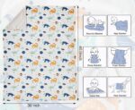 DuShow Dinosaur Baby Blanket for Boys - Ultra Soft Double Layer Minky Blanket with Dotted Backing, Lightweight Receiving Swaddle for Newborns & Toddlers, Nursery, Stroller, Carseat-30x40 Inches - Image 3