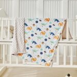 DuShow Dinosaur Baby Blanket for Boys - Ultra Soft Double Layer Minky Blanket with Dotted Backing, Lightweight Receiving Swaddle for Newborns & Toddlers, Nursery, Stroller, Carseat-30x40 Inches - Image 5