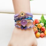 HEYu String beads Charm Bracelets set for Girls exquisite Cute Cartoon Daisy Butterfly Flower Beads Bracelets for woman and Teen girls Adjustable bracelet jewelry birthday Gift For Friends - Image 6