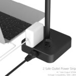 KAFRI Dual Headphone Stand with USB Charger Desk Gaming Double Headset Holder Hanger Rack with 2 USB Charging Port and 2 Outlet - Suitable for Gamer Desktop Table Game Earphone Accessories Gift - Image 4