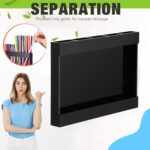Acrylic Straw Holder for Cabinet Door with Double Sided Adhesive Tape Reusable Straw Organizer Tumbler Storage Kitchen Accessories Container for Counter Cupboard(Classic,Large,Black) - Image 8