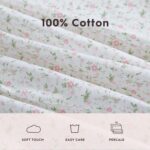 Laura Ashley - Queen Sheets, Cotton Percale Bedding Set, Lightweight & Breathable Home Decor (Evie Pink, Queen) - Image 6