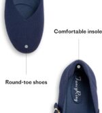 Flats for Women Mary Jane Shoes Knit Round Toe Ballet Flats with Strap Womens Comfortable Work Flat - Image 4