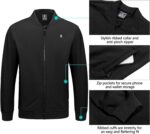 Little Donkey Andy Men's Fleece Bomber Jacket Lightweight Softshell Windbreaker Jacket Casual Spring Fall Coat - Image 6