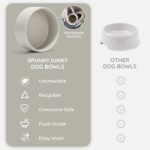 SPUNKYJUNKY Ceramic Dog and Cat Bowl with Wood Stand Non-Slip Matte Glaze Weighted Food Water Set for Cats &Small Dogs 13.5OZ - Image 8