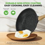 NutriChef 22-Piece Black Marble Non-Stick Cookware and Bakeware Set - Professional Home Kitchen Collection with Multi-Sized Pots, Pans, and Heat-Resistant Tools - Image 4