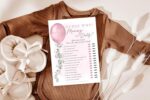 Your Main Event Prints Girl Baby Shower Games Bundle, Who Knows Mommy Best, Bingo, Guest Quest, Fun Baby Shower Games and Activities - Image 4