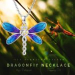 Cuoka 925 Sterling Silver Dragonfly Necklace for Women Elegant Nature Inspired Pendant Jewelry Gift for Birthdays Gifts - Image 5